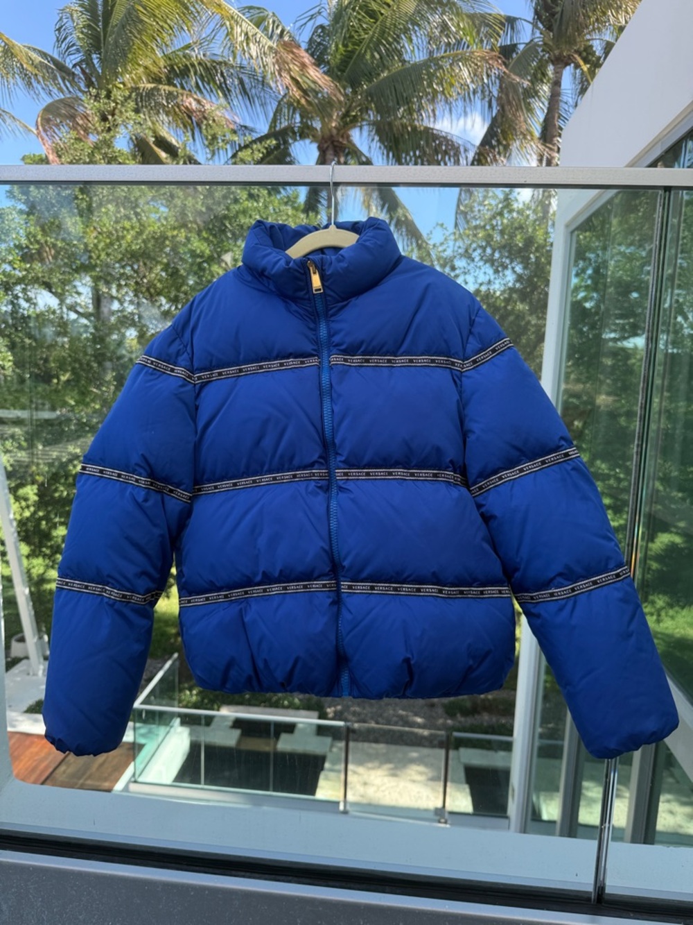 Versace Blue Puffer Jacket Kids